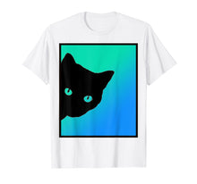 Load image into Gallery viewer, Black Cat Blue Green T Shirt Designed By Cats Made Better
