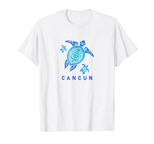 Load image into Gallery viewer, Cancun Mexico T-Shirt Sea Blue Tribal Turtle
