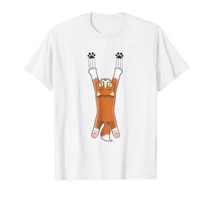 Creative Cat Printed T-shirts - kitten climbing on a tee