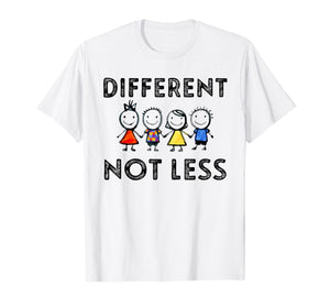 Different Not Less T-Shirt Support Autism Awareness Gifts