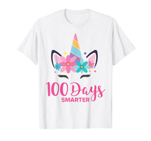 100 Days of School Shirt Unicorn Girls Costume Gift Tee