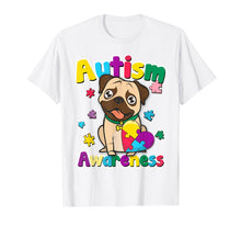 Load image into Gallery viewer, Autism Awareness T-Shirt Cute Pug Dog Puzzle Pieces Gift
