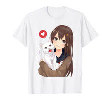 Load image into Gallery viewer, Cute Anime Girl and Kitty Cat Tee Shirt

