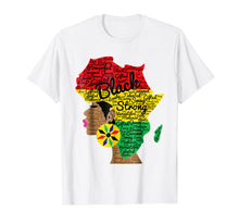 Load image into Gallery viewer, African American Woman With Afro Word Art Natural Hair Shirt
