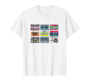 Cassette Tapes Mixtape T-Shirt Vintage 80s 90s Retro Music