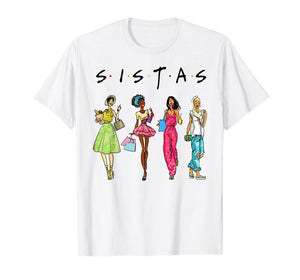 Black Sistas Queen Melanin African American Women T-Shirt