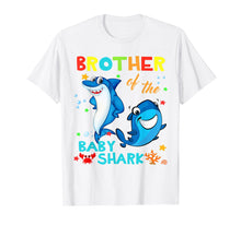 Load image into Gallery viewer, Brother Of The Baby Shark Birthday Brother Shark Shirt
