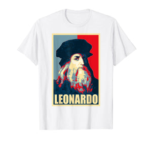 Leonardo Da Vinci Propaganda Poster Pop Art T-Shirt