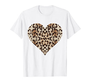 Cool Cheetah Leopard Heart t-shirt Animal Print Love Symbol