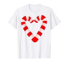 Load image into Gallery viewer, Candy Cane Hearts Tee Christmas Xmas Holidays Santa Gift Tee T-Shirt
