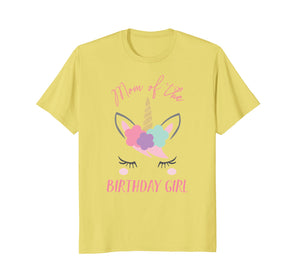 Cute Unicorn Mom Shirt, Mom of the Birthday Girl