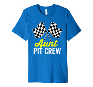 Aunt Pit Crew Shirt for Racing Party Costume Premium (Dark)