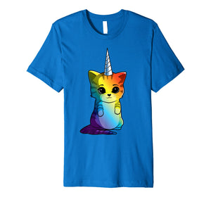 Caticorn Rainbow T Shirt Cat Unicorn Kittycorn Girls Women