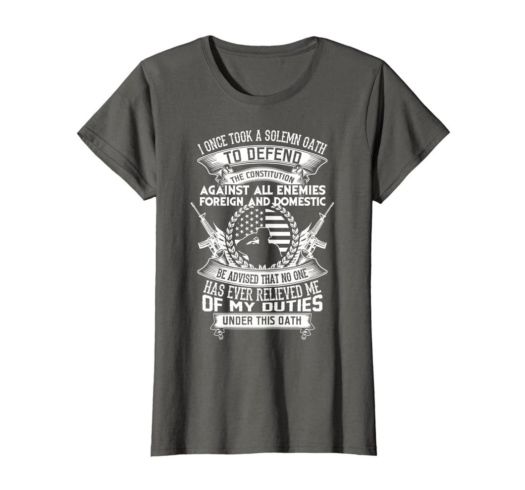 AMERICAN Oath Defend The Constitution Army Veteran T-Shirt
