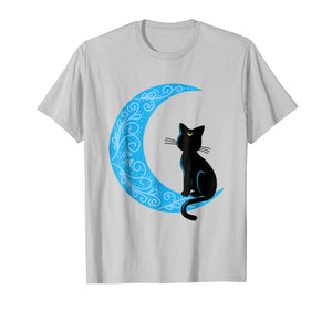 Black Cat Crescent Moon Sailor Mom T-Shirt