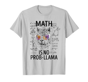 Math Is No Prob-Llama Funny Gifts TShirts