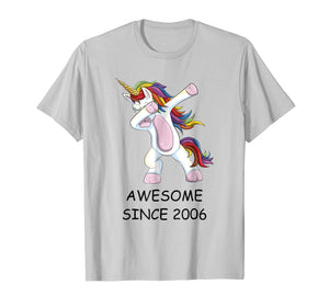 Awesome Since 2006 - Dabbing Unicorn 12th Birthday T-Shirt