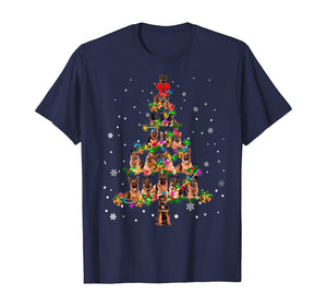 Cute German Shepherd dog Christmas Tree gift decor Xmas tree T-Shirt
