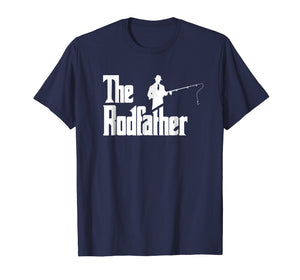Mens Funny Fishing T-Shirt - The Rodfather, Fishing Gift For Men
