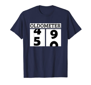Mens Funny Oldometer 50th Birthday Counting Shirt