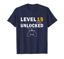 Load image into Gallery viewer, Level 15 Unlocked Birhday Gift TShirt Celebrate 15th Wedding
