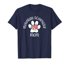 Load image into Gallery viewer, Miniature Schnauzer Mom Shirt Floral Dog Paw Gift For Her
