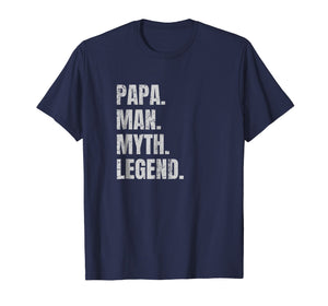 Mens Papa man myth legend distressed t-shirt: Funny Gift for Dads