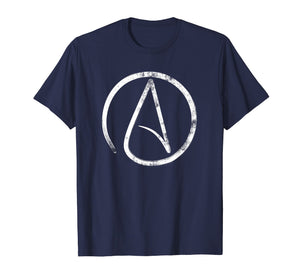 Atheism Symbol T-Shirt distressed Atheist