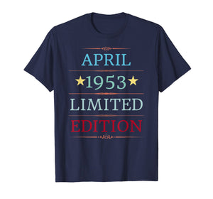 66th Birthday Gift Born In April 1953 T-shirt 66 Years Old
