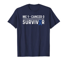 Load image into Gallery viewer, Colon Cancer Awareness Products Blue Ribbon Survivor T-Shirt
