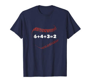 6+4+3=2 Double Play Baseball Saying T-shirt