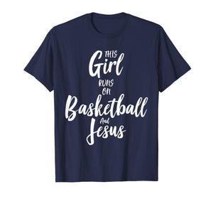 Basketball & Jesus T Shirt: This Girl Runs On Christ Tee