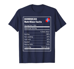 Dominican nutrition facts Dominican Republic Funny T-shirt