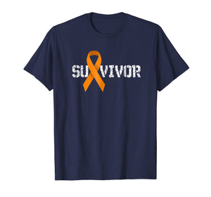 Leukemia Awareness Cancer Survivor Orange Ribbon T Shirt