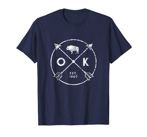 Oklahoma Adventure Shirt, Est 1907 Buffalo Arrows State Gift