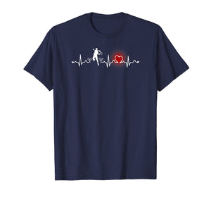 Cute Heartbeat Funny Tennis Player T Shirt Gift