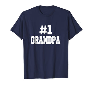 Mens #1 Grandpa T-Shirt. Number one grandpa T-Shirt