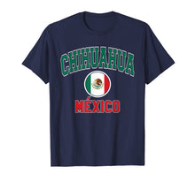Load image into Gallery viewer, Chihuahua T Shirt - Varsity Style Mexico Flag
