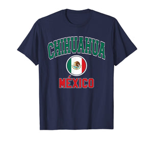 Chihuahua T Shirt - Varsity Style Mexico Flag