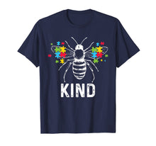 Load image into Gallery viewer, Autism Awareness Bee Kind Puzzle Pieces T Shirt Autist Tee
