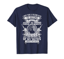 Load image into Gallery viewer, AMERICAN Oath Defend The Constitution Army Veteran T-Shirt
