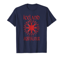 Load image into Gallery viewer, Aegishjalmur Iceland Viking Symbol Helm Of Awe T-Shirt
