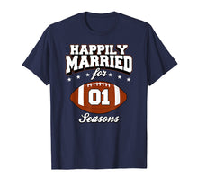 Load image into Gallery viewer, 1 Years Wedding Anniversary T-Shirt Football Couple Gift

