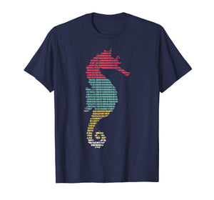Seahorse T-Shirt Retro Vintage Marine Fish Tee Gift Shirt