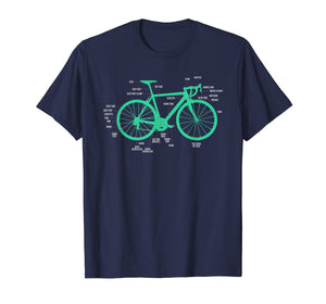 Bike Anatomy Bicycle T-Shirt Bicycle Parts Shirt Gift Idea