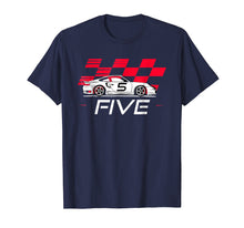 Load image into Gallery viewer, Race Car 5th Birthday T-Shirt Five Year Old Boy Party
