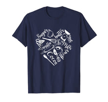 Load image into Gallery viewer, Baking Ingredients And Utensils Heart T-Shirt
