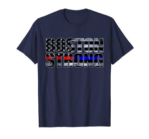 Boston Strong First Responders Flag T-Shirt
