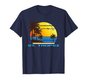 St. Tropez Beach Surf T-Shirt Summer Souvenir Tee Shirt