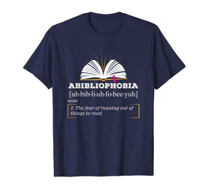 Abibliophobia Shirt | Book Hangover Lover Reading Nerd Tee